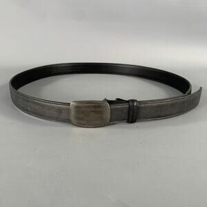 RALPH LAUREN Size 36 Black Leather Sterling Silver Belt